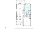 Detailed floor plan showcasing the layout of the living room, kitchen, bedrooms, and bathrooms at 214 Misty View Dr, Canton, GA 30114