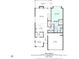 Detailed first floor plan showing layout of kitchen, living room, dining, primary bedroom, screened porch and garage at 214 Misty View Dr, Canton, GA 30114
