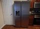 Modern stainless steel refrigerator and matching oven set with cabinets at 2199 Landing Walk Dr, Duluth, GA 30097