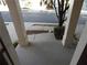 View from the porch with columns, showcasing the sidewalk and street at 2199 Landing Walk Dr, Duluth, GA 30097
