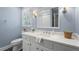 Charming bathroom with white vanity, quartz countertop, and modern fixtures at 3609 Meadow Chase Dr, Marietta, GA 30062