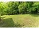Over-sized backyard, fully grassed and ready for outdoor activities, surrounded by mature trees for shade and privacy at 361 Princeton Way, Lawrenceville, GA 30044