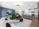 Stylish living space with an open floor plan and a view of the kitchen and dining area at 774 Belrose Dr, Smyrna, GA 30080