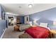 Bedroom with carpet flooring, twin beds, and closet for storage at 1572 Azalea Dr, Lawrenceville, GA 30043