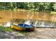 Colorful paddleboat on the lakeshore inviting relaxation by the water at 1572 Azalea Dr, Lawrenceville, GA 30043
