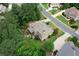 Aerial view of a grand home with a backyard patio, manicured lawn, and lush landscaping in a desirable neighborhood at 32 Pullman Trl, Acworth, GA 30101