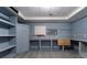 Unfinished basement with custom shelving, pegboard, and an expansive area to create your space at 32 Pullman Trl, Acworth, GA 30101