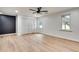 Spacious bedroom with new floors, large closet, and updated ceiling fan at 1226 Kelly Nelson Ct, Lawrenceville, GA 30043