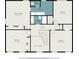 Second-floor floor plan featuring bedrooms, bathrooms, and a central hall at 1691 Houghton N Ct, Atlanta, GA 30338