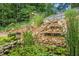 Scenic backyard waterfall cascades into a serene pond with lush greenery at 1691 Houghton N Ct, Atlanta, GA 30338