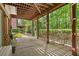 Back patio area featuring a shady area and natural surroundings at 3401 Village Green Dr, Roswell, GA 30075