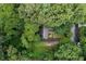 An aerial view showcasing a home surrounded by lush greenery and mature trees at 348 7Th Ne St, Atlanta, GA 30308