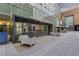 Colony Square entrance with seating area, modern design, and surrounding buildings at 348 7Th Ne St, Atlanta, GA 30308