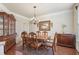 Elegant dining room with wood furniture at 218 Ballymore Lane Ln, Acworth, GA 30102