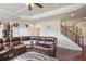 Cozy living room with coffered ceiling and fireplace at 218 Ballymore Lane Ln, Acworth, GA 30102