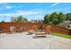 Outdoor patio with lounge chairs, table and fenced perimeter at 218 Ballymore Lane Ln, Acworth, GA 30102