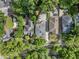 Aerial view of multiple residential homes with mature trees and greenery at 28 Peachtree Hills Ne Ave, Atlanta, GA 30305