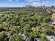 Expansive aerial shot showcasing the property's location amidst a vibrant cityscape and mature trees at 28 Peachtree Hills Ne Ave, Atlanta, GA 30305