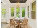 Bright dining area with a round table, four chairs, and natural light from surrounding windows at 28 Peachtree Hills Ne Ave, Atlanta, GA 30305