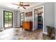 Versatile room features tile flooring, access to the deck, and storage options at 2628 Tanglewood Rd, Decatur, GA 30033