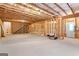 Unfinished basement with exposed beams and studs, ready to be transformed to your needs at 113 Overlook Ridge Way Way, Canton, GA 30114