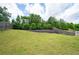 Large, well-maintained backyard with a lush lawn and neatly landscaped border at 207 Cross Rd, Acworth, GA 30102