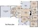 Detailed first floor plan showcasing spacious kitchen, dining area, and luxurious Primary suite at 567 Bearden Dr, Douglasville, GA 30134