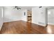 Open-concept living room seamlessly connects to the kitchen and bathroom area at 1355 Euclid Ne Ave # A8, Atlanta, GA 30307