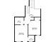 Floor plan displaying two bedrooms, bathroom, hall and walk-in closet at 6403 Queens Court Trce, Mableton, GA 30126