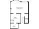 Floor plan displaying the primary bedroom with ensuite bath, walk-in closet and laundry area at 6403 Queens Court Trce, Mableton, GA 30126