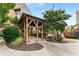 Outdoor gazebo with benches offers relaxing common area to socialize with beautiful landscaping and hardscape at 898 Oak Sw St # 1301, Atlanta, GA 30310