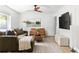 Stylish living room featuring modern furnishings, wood floors, and an abundance of natural light at 2086 Harold Se Ave, Smyrna, GA 30080
