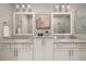 Bright bathroom featuring double sinks with marble countertops and modern fixtures at 345 Glen Iris Ne Dr # 5, Atlanta, GA 30312