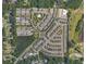 Aerial view showcasing a well-planned community with homes, green spaces, pool, and organized street layout at 1005 Bayrose Cir # 5A, Atlanta, GA 30344