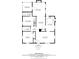 Floor plan of the main level, showcasing the kitchen, living room, bedrooms, and bathrooms at 881 Mclinden Se Ave, Smyrna, GA 30080