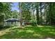 Large backyard with mature trees and lush green grass at 3176 Pollard St, Atlanta, GA 30344