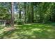Large lush backyard with tree line and an exposed section of house on the left at 3176 Pollard St, Atlanta, GA 30344