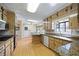 Bright kitchen with wood cabinets, granite countertops and tiled backsplash at 3595 Limberlost Sw Trl, Stockbridge, GA 30281