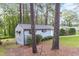 View of the back and side of the house featuring trees surrounding the property at 1079 Stonewall Drive Southeast, Atlanta, GA 30315