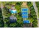 Aerial view of community pool and tennis courts at 210 Hunters Vw, Roswell, GA 30075