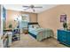 Bedroom with ceiling fan, carpet, desk and natural light at 3158 Crestmont Nw Way, Kennesaw, GA 30152