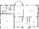 First-floor layout of this home featuring kitchen, living, dining, garage, and laundry room at 3158 Crestmont Nw Way, Kennesaw, GA 30152