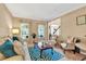 Bright living room with a comfortable sofa and large windows at 3158 Crestmont Nw Way, Kennesaw, GA 30152