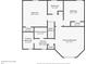 Second floor blueprint displaying the layout of the bedrooms and bathrooms at 5107 Rails Way, Norcross, GA 30071
