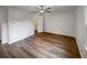 Spacious bedroom featuring hardwood floors and a ceiling fan at 2955 Terry Sw Ln, Marietta, GA 30064