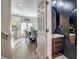 Stylish powder room featuring a modern sink, dark walls, and elegant decor at 1753 Liberty Pkwy, Atlanta, GA 30318