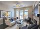 Cozy living room with brick fireplace, tv and comfortable furniture at 4107 Township Pkwy # 69, Sandy Springs, GA 30342