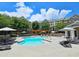 Inviting community pool area with ample seating and shade structures at 4107 Township Pkwy # 69, Sandy Springs, GA 30342