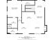 Floor plan of the first floor showcasing the kitchen, primary bedroom, and living areas at 6900 Driskell Cir, Cumming, GA 30041