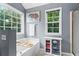 Bathroom with a soaking tub, natural light, and linen storage at 10 Callaway Ct, Hiram, GA 30141